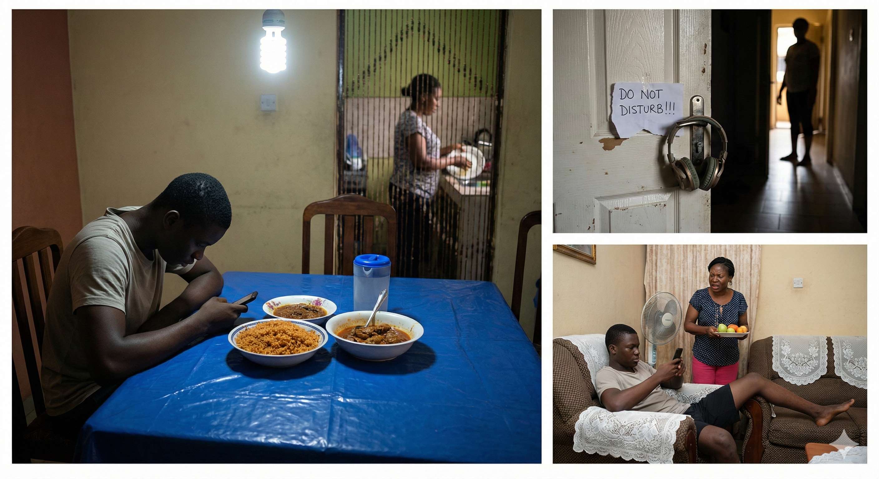 Teenager avoiding eye contact, looking down or away